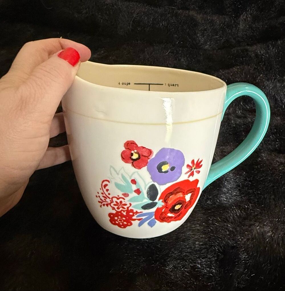Pioneer Woman “Flea market floral” 4 CUP 1 Qt. 32 oz. Measuring Pitcher